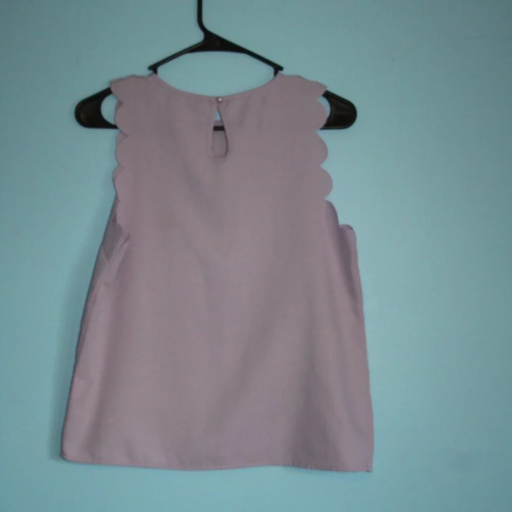 SHEIN Scalloped Sleeve Lilac Tank Top Women's Small Modest - Picture 11 of 14